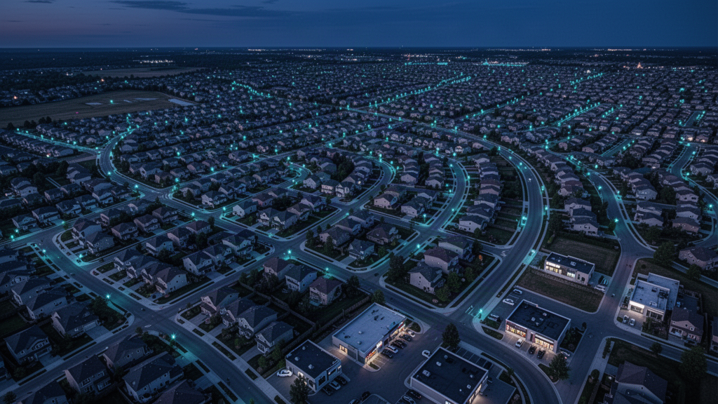 Aerial neighborhood map